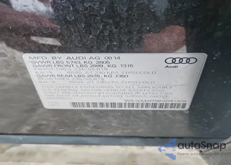 2015 Audi Q5 Tdi Premium Plus from USA, damaged, VIN WA1CMAFP8FA041906
